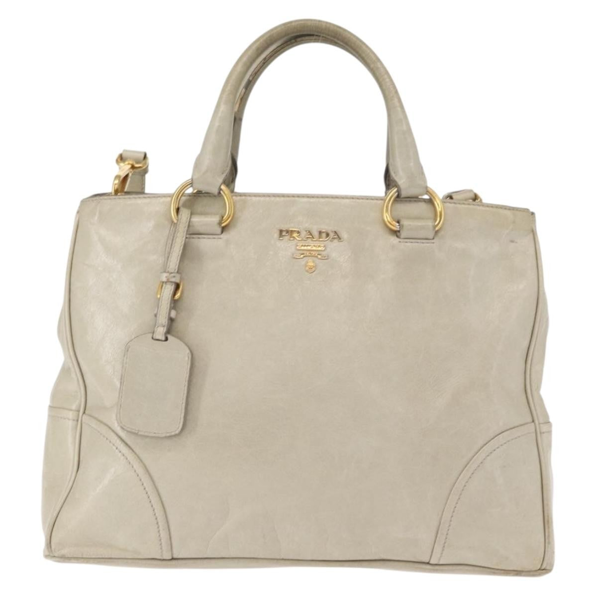 Prada Tote Vitello Daino Vitello Daino, BEIGE, LEATHER, Handbag