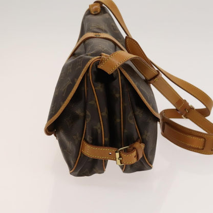 Louis Vuitton Saumur Handbag Monogram Canvas, BROWN, CANVAS, Shoulder bag