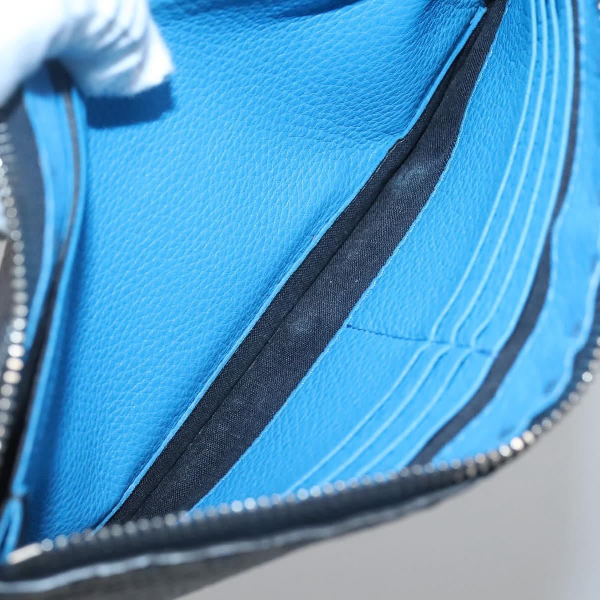 Fendi Selleria Zip Pouch Leather, BLACK, LEATHER, Clutche & pouche