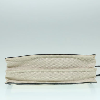 Balenciaga Navy Pochette Canvas and Leather, WHITE, CANVAS, Shoulder bag