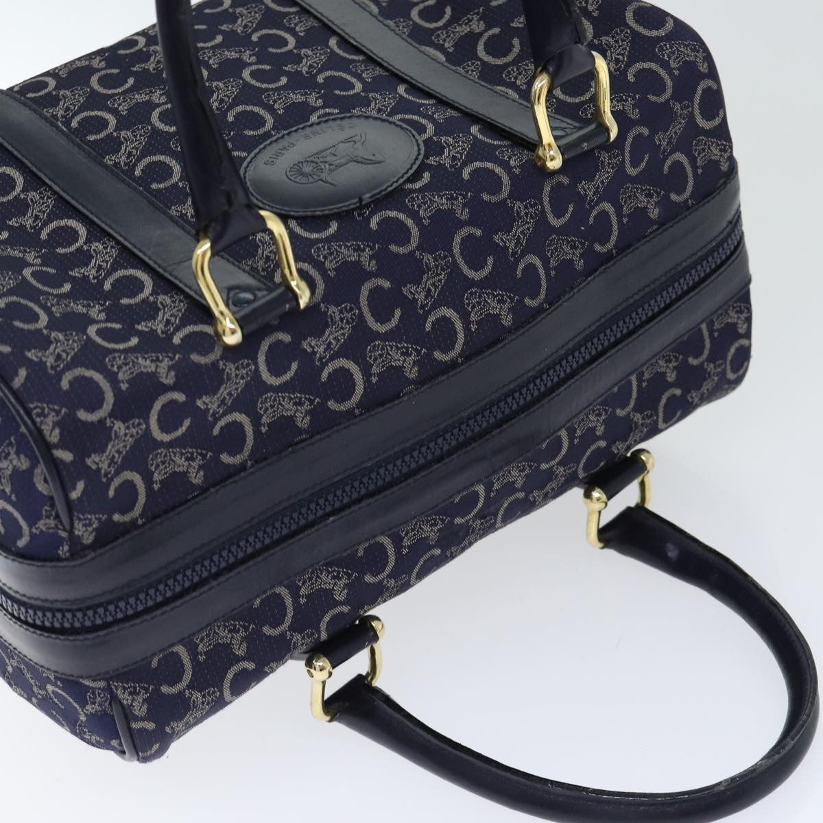 Celine C Sulky Boston bag Canvas, NAVY, CANVAS, Travel bag