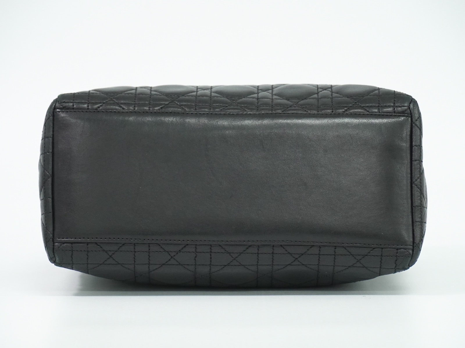 Christian Dior Lady cannage Matelassé, BLACK, LEATHER, Handbag