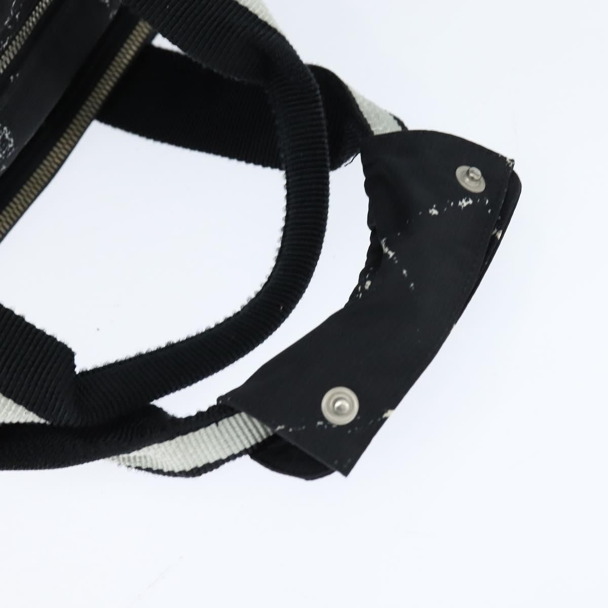 Chanel Travel Line Boston Bag Printed Nylon, BLACK, NYLON, Travel bag