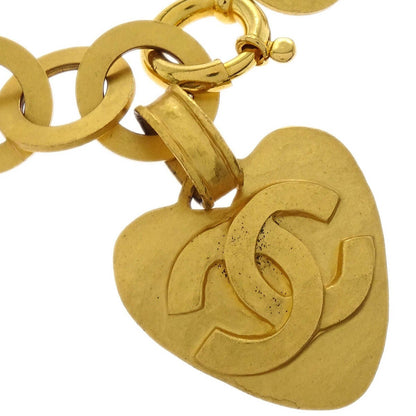 Chanel Vintage CC Heart Pendant Chain Belt Metal, GOLD, GOLD_PLATED, Belts