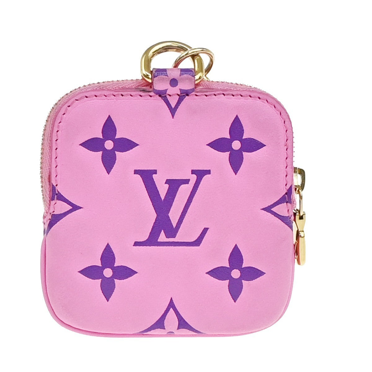 Louis Vuitton Lanyard Multipochette Coin Case Monogram Empreinte, PINK, LEATHER, Wallets