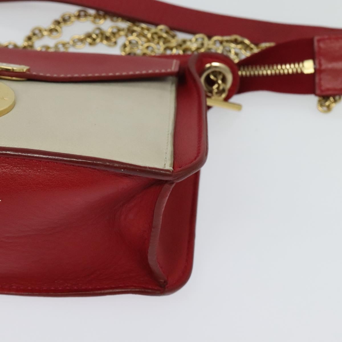 Celine Shoulder Bag Leather, RED, LEATHER, Shoulder bag