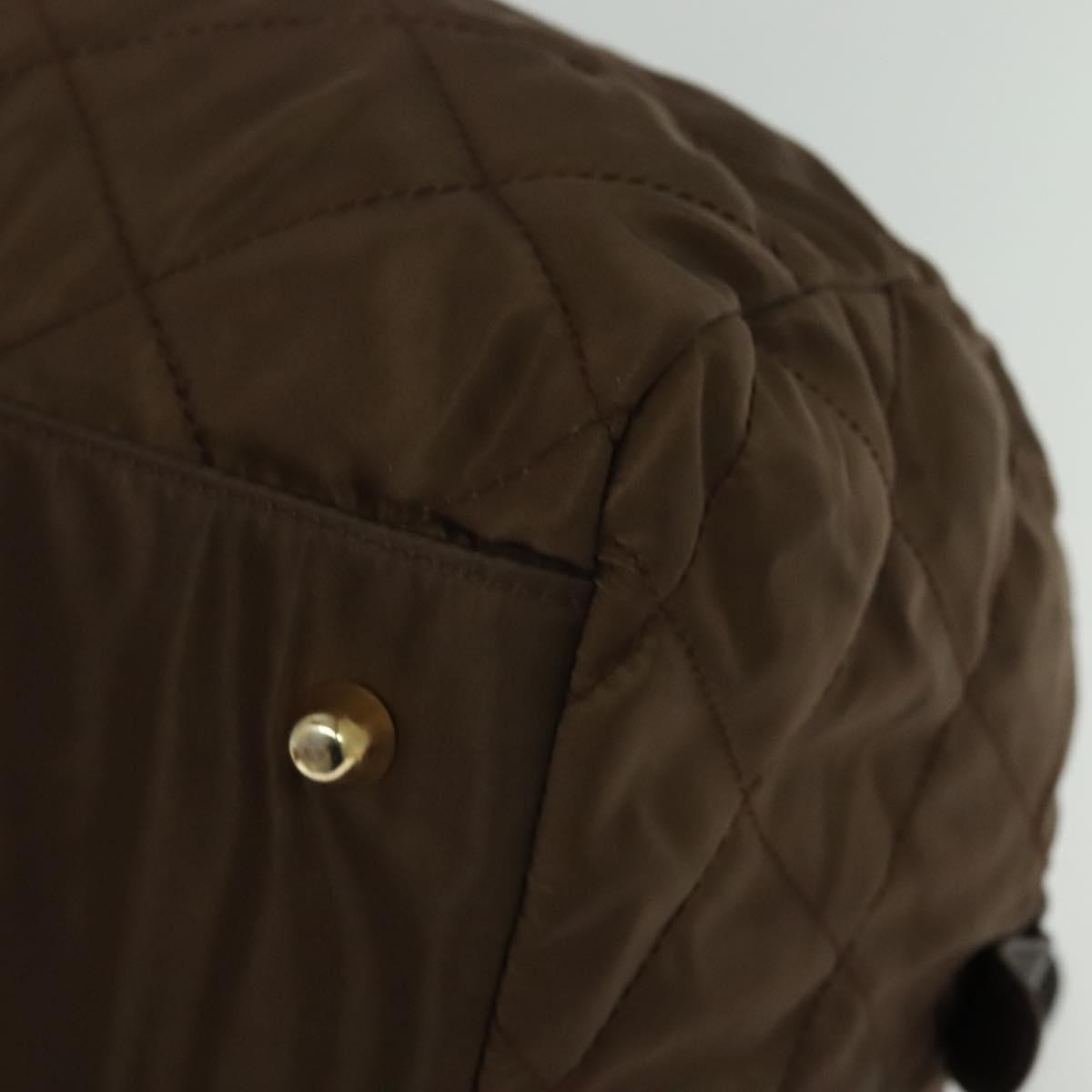 Prada Boston Bag Quilted tessuto, BROWN, NYLON, Travel bag
