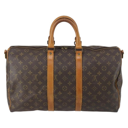 Louis Vuitton Keepall Bag Monogram Canvas, BROWN, CANVAS, Travel bag