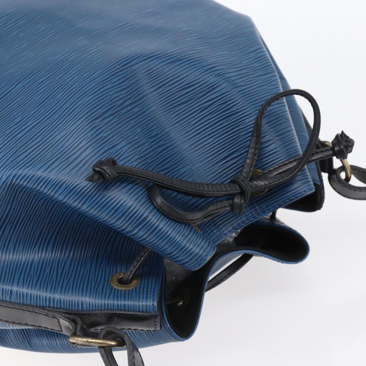 Louis Vuitton Petit Noe Handbag Epi Leather, BLUE, LEATHER, Shoulder bag