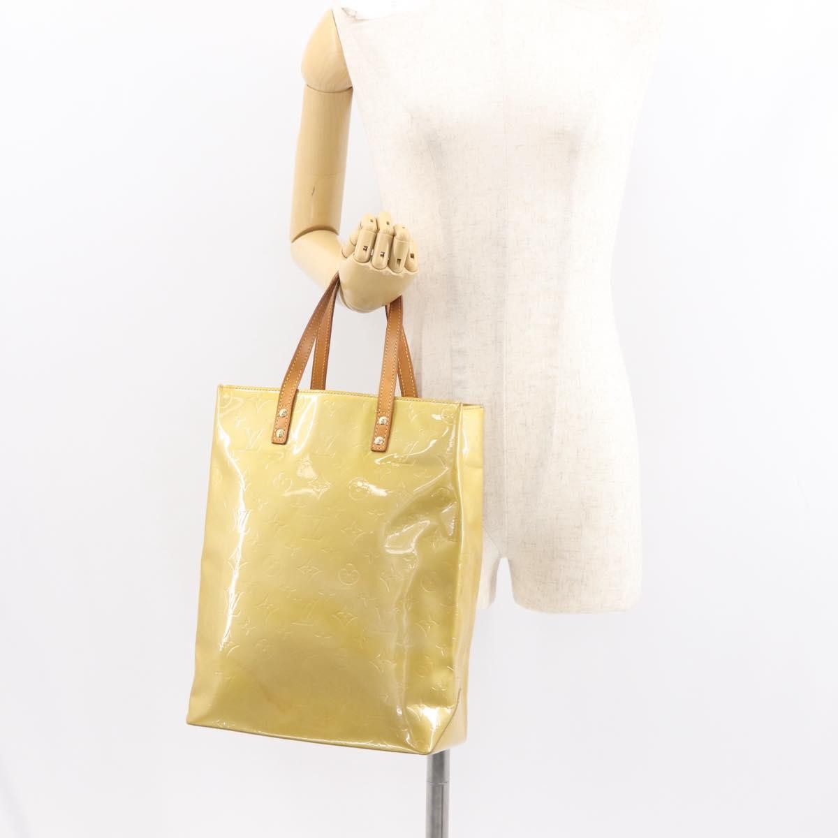 Louis Vuitton Reade Handbag Monogram Vernis, BEIGE, PATENT_LEATHER, Handbag