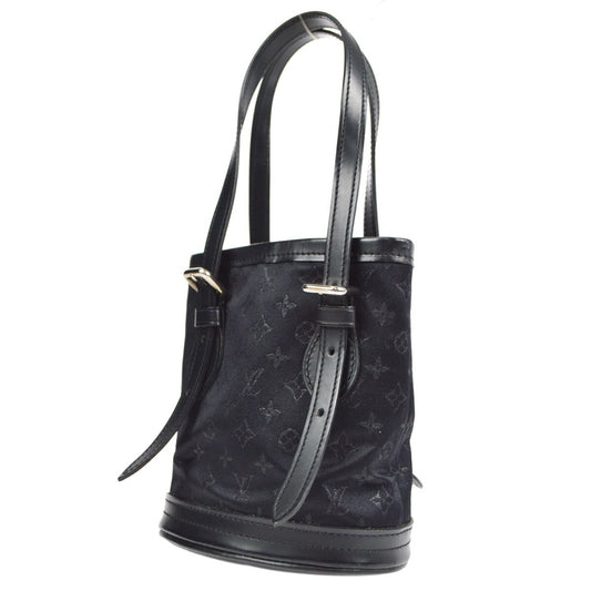 Louis Vuitton Bucket Bag Monogram Satin, BLACK, SATIN, Handbag