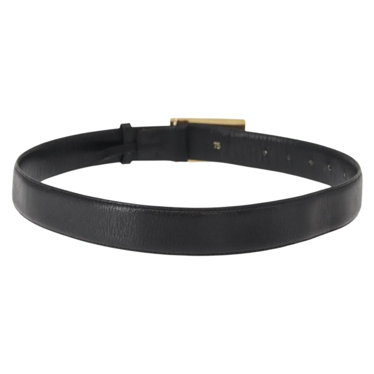 Celine Belt Leather with Metal, BLACK, LEATHER, Belts