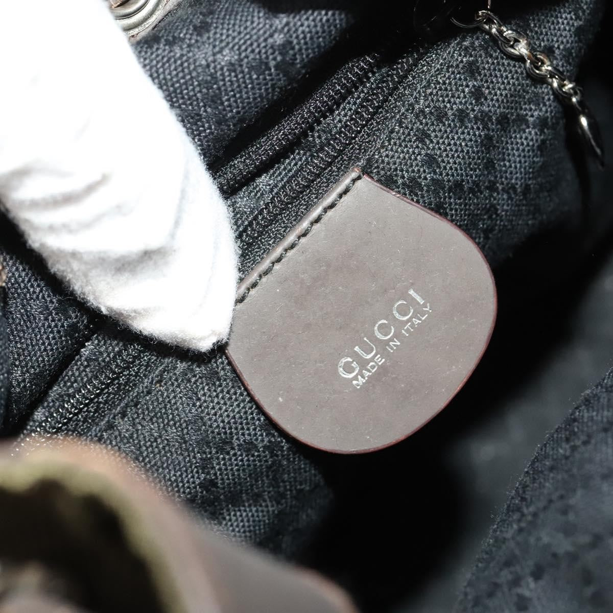 Gucci Vintage Bamboo Bucket Bag Nylon and Leather, BROWN, NYLON, Handbag