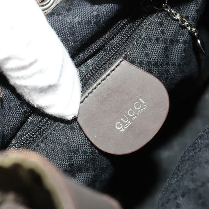 Gucci Vintage Bamboo Bucket Bag Nylon and Leather, BROWN, NYLON, Handbag