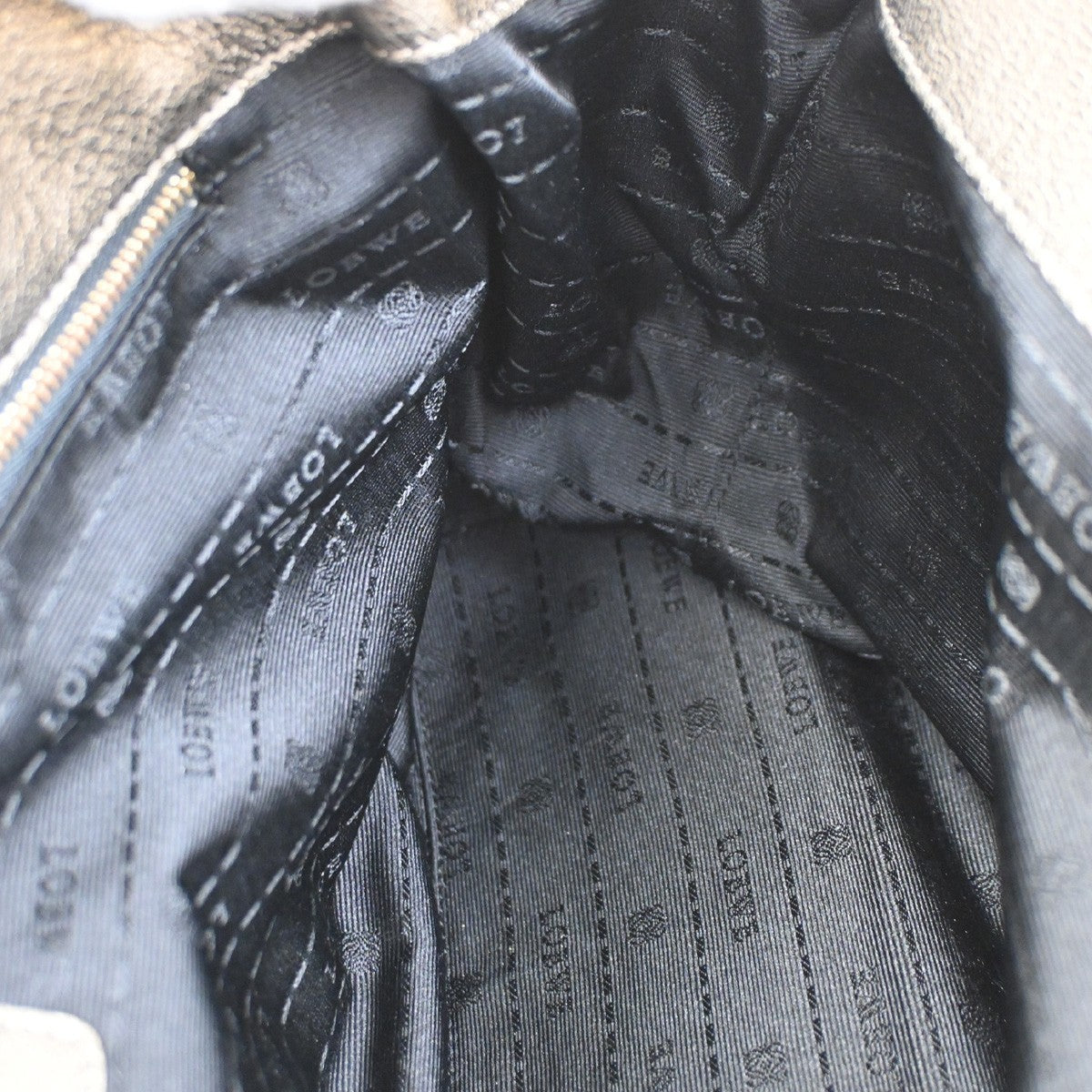 Loewe Anagram Tote Leather, GOLD, LEATHER, Tote bag