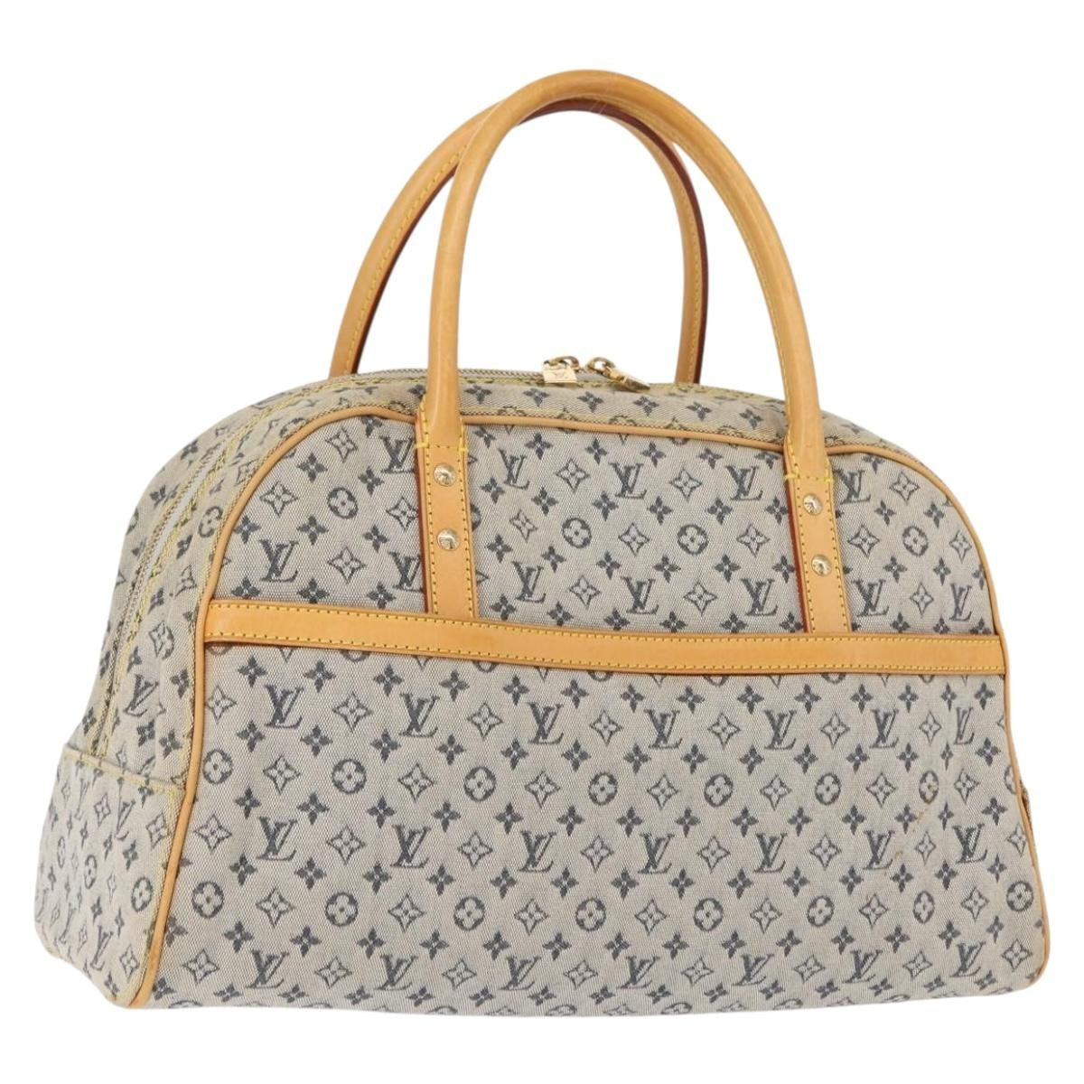 Louis Vuitton Marie Handbag Mini Lin, BLUE, CANVAS, Handbag
