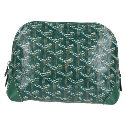 Goyard Vendome cosmetic pouch Canvas, GREEN, CANVAS, Clutche & pouche