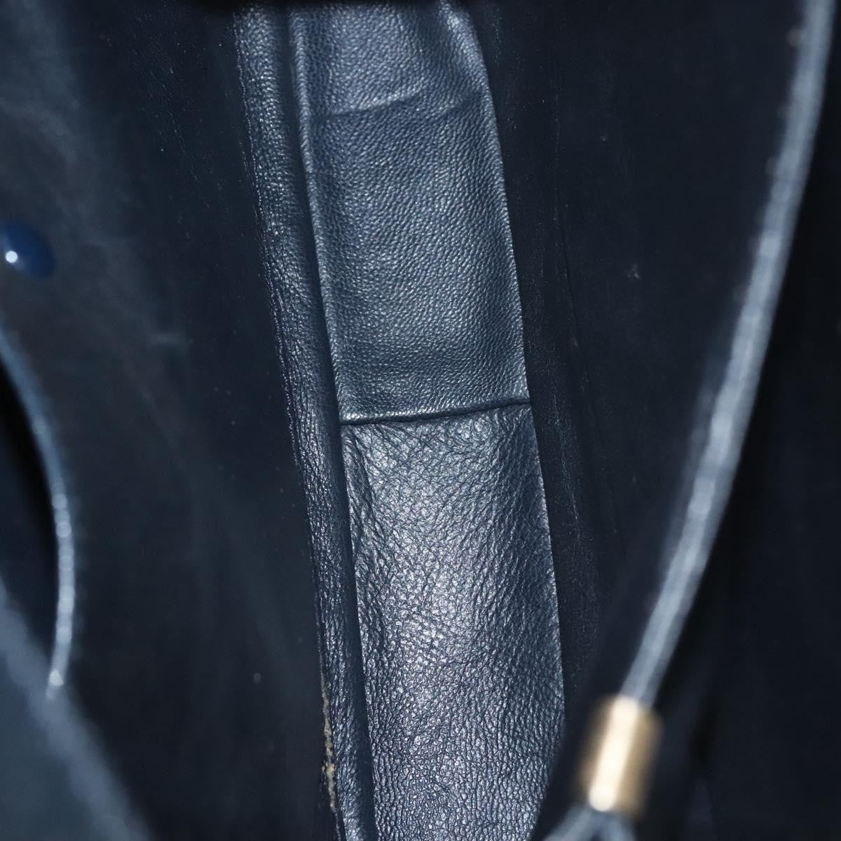 Celine C Sulky Shoulder bag Canvas and Leather, NAVY, CANVAS, Shoulder bag