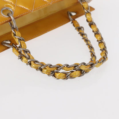 Chanel Vintage Petite Timeless Tote Quilted Patent, YELLOW, PATENT_LEATHER, Tote bag