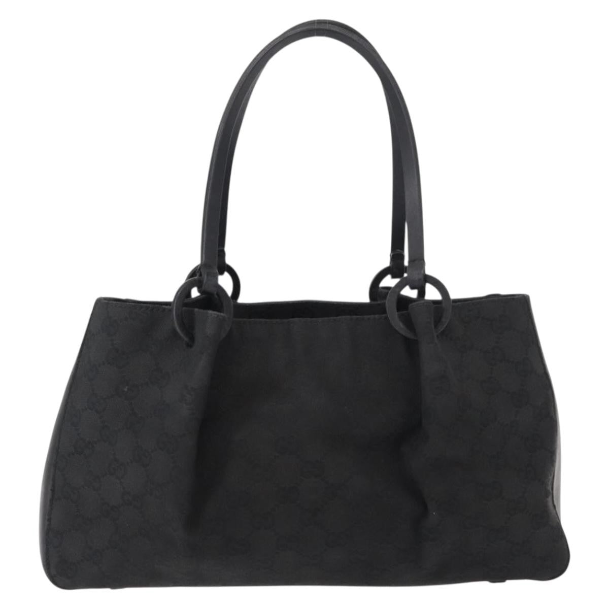 Gucci Vintage Handbag Canvas, BLACK, CANVAS, Handbag