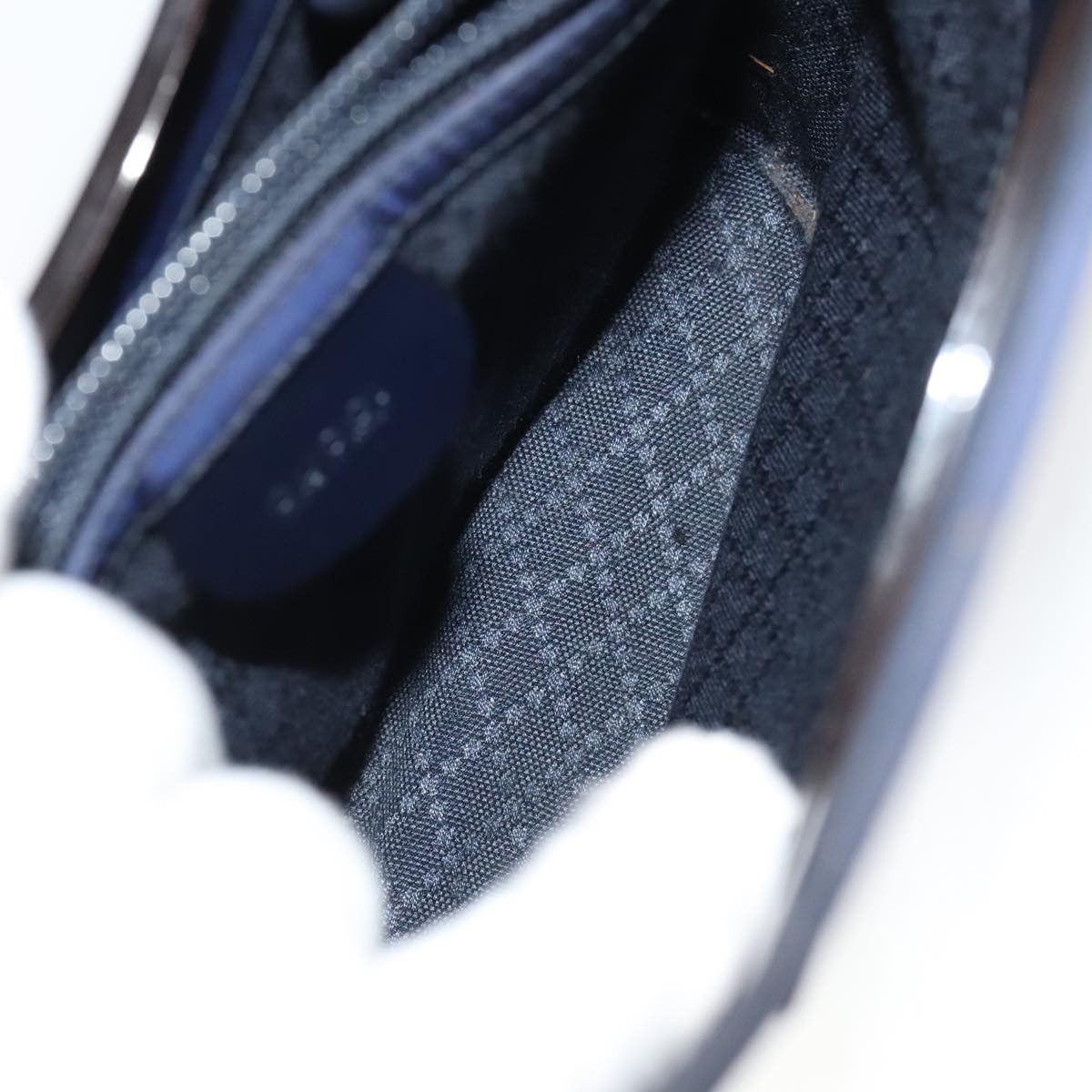 Gucci Vintage Handbag Nylon, BLUE, NYLON, Handbag