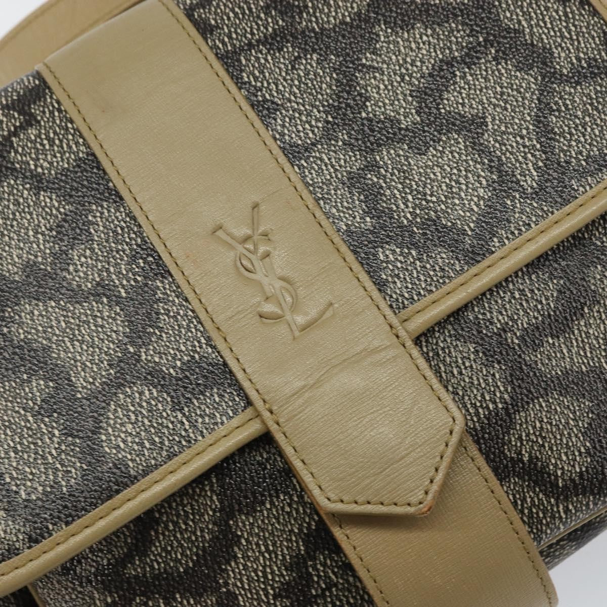 Saint Laurent Vintage Shoulder Bag PVC Leather, BEIGE, PVC, Shoulder bag