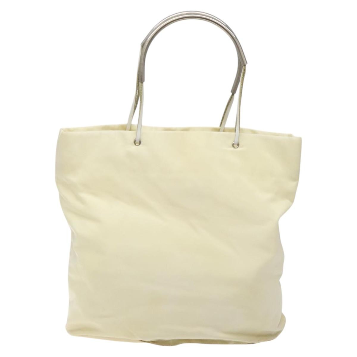 Prada Vintage Tote Tessuto, Ecru, Nylon, Tote Bag