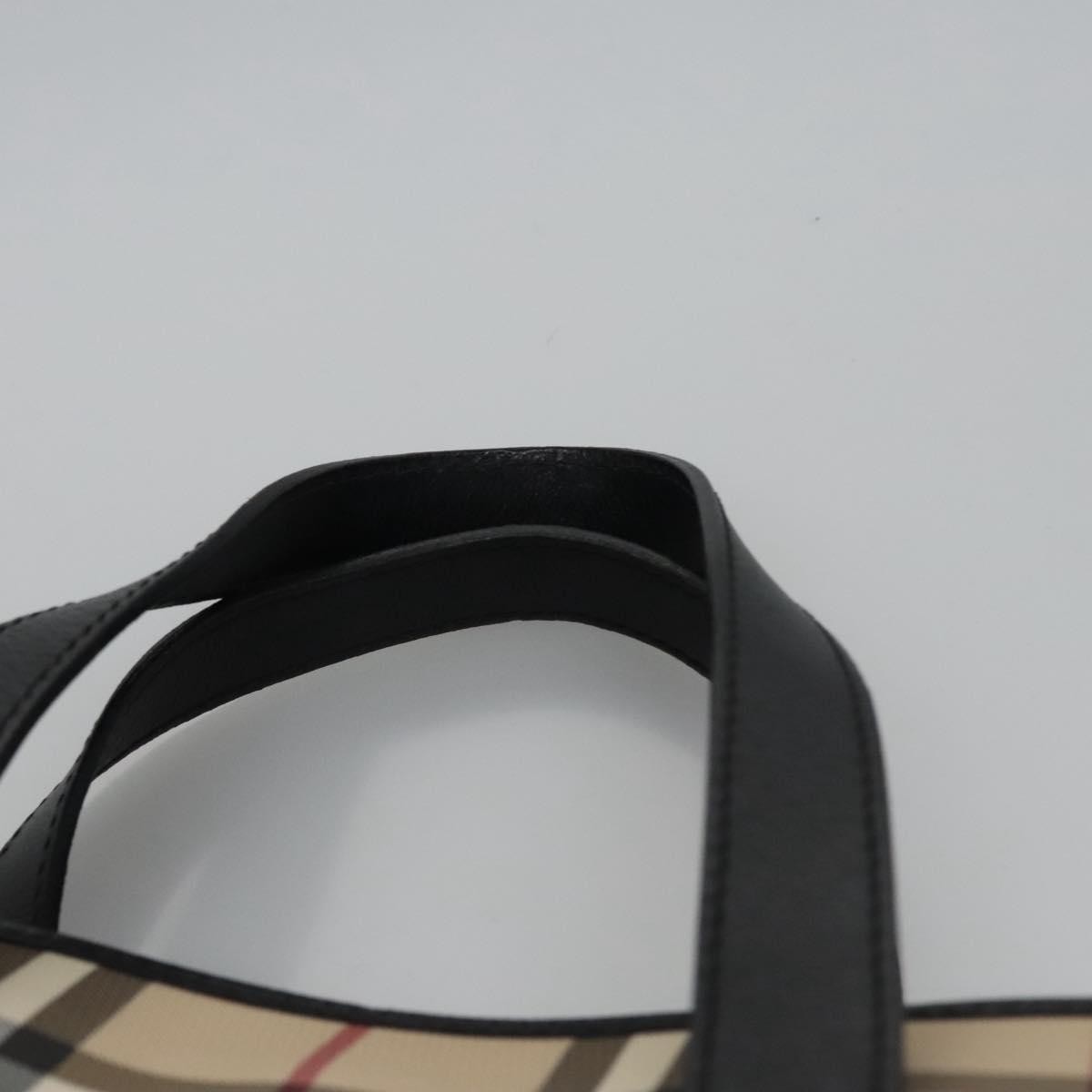 Burberry Vintage Open Tote Coated Canvas with Studded Leather, BEIGE, CANVAS, Tote bag