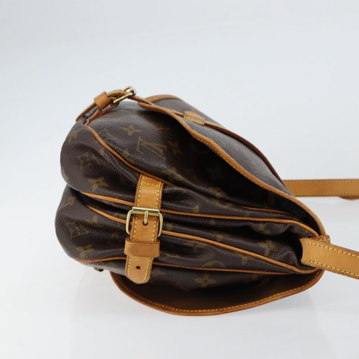 Louis Vuitton Saumur Handbag Monogram Canvas, BROWN, CANVAS, Shoulder bag