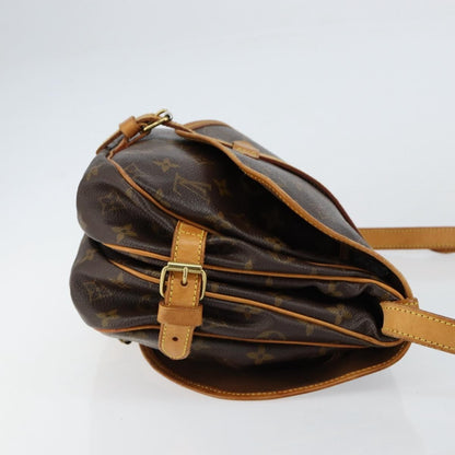 Louis Vuitton Saumur Handbag Monogram Canvas, BROWN, CANVAS, Shoulder bag