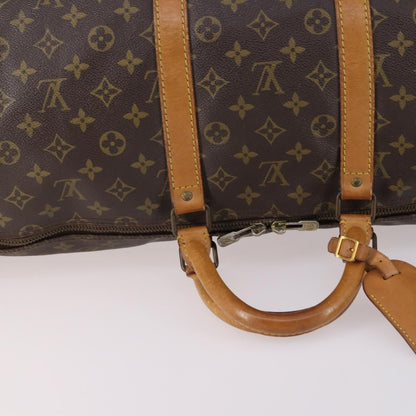 Louis Vuitton Keepall Bag Monogram Canvas, BROWN, CANVAS, Travel bag