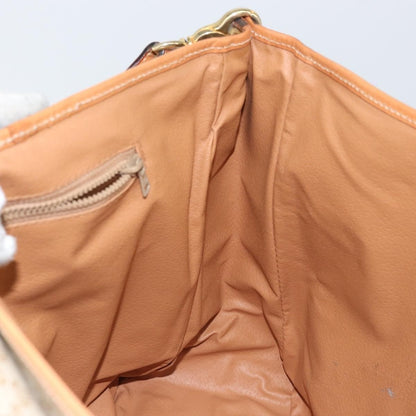 Celine Macadam Shoulder Bag PVC Leather, BEIGE, CANVAS, Shoulder bag