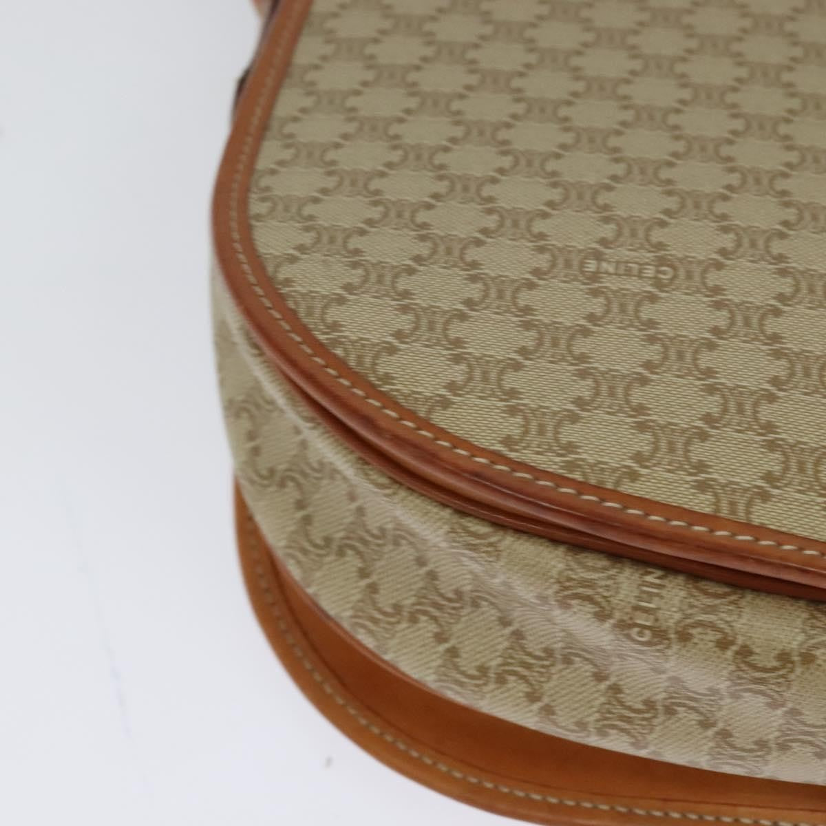 Celine Macadam Shoulder Bag PVC Leather, BEIGE, CANVAS, Shoulder bag