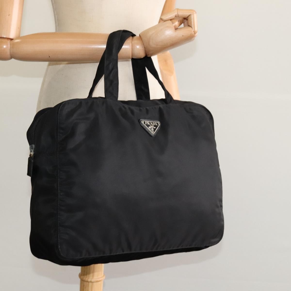 Prada Vintage Handbag Tessuto, Black, Nylon, Handbag