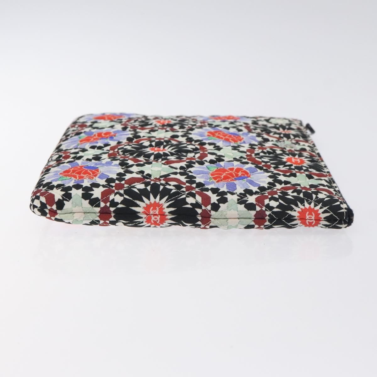 Chanel Dubai O Case Clutch Quilted Printed Nylon, MULTICOLOUR, NYLON, Clutche & pouche