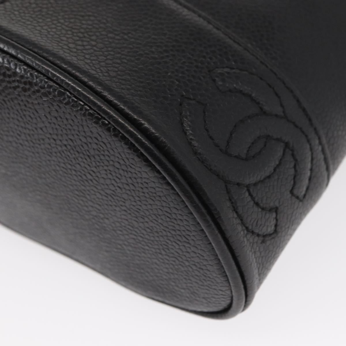 Chanel Vintage CC Shoulder Bag Caviar, BLACK, LEATHER, Shoulder bag