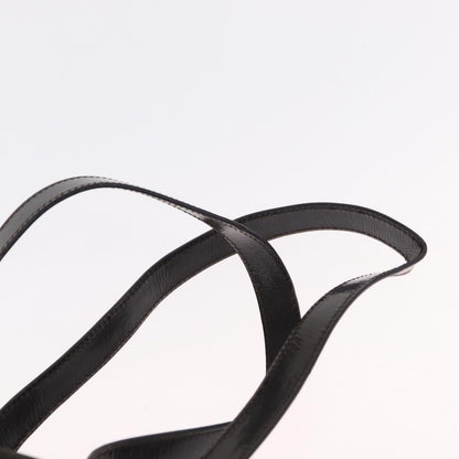 Gucci Vintage Bamboo Backpack Nylon and Patent Leather, BLACK, NYLON, Backpack