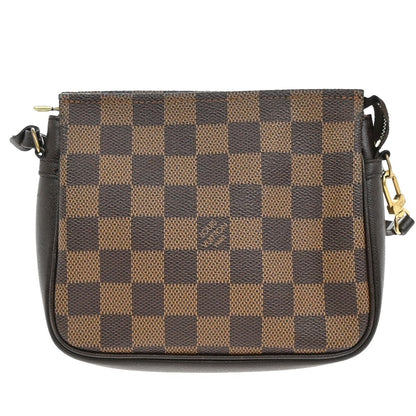 Louis Vuitton Trousse Make Up Bag Damier Canvas, BROWN, CANVAS, Clutche & pouche