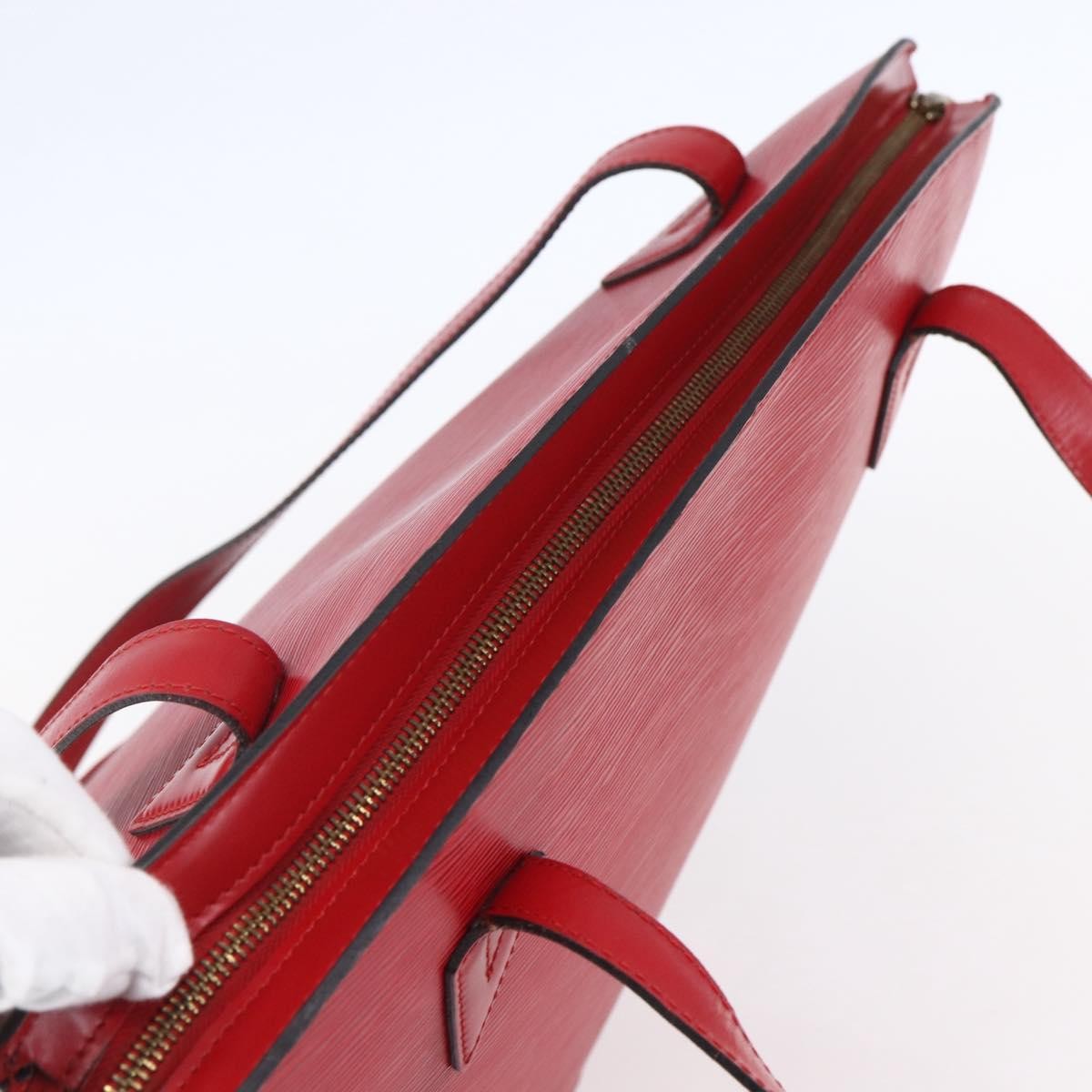Louis Vuitton Saint Jacques Handbag Epi Leather, RED, LEATHER, Shoulder bag