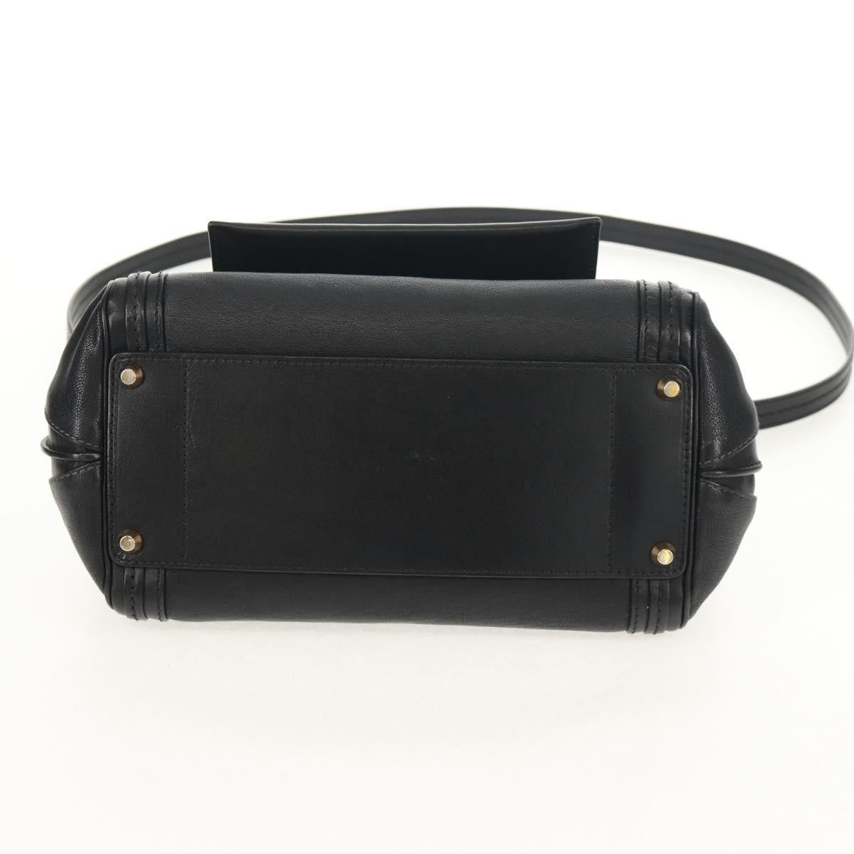 Chloe Alice Satchel Leather, BLACK, LEATHER, Handbag