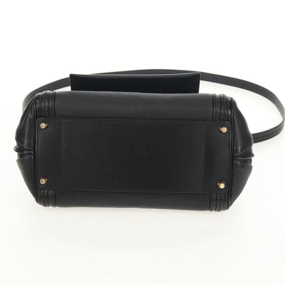 Chloe Alice Satchel Leather, BLACK, LEATHER, Handbag