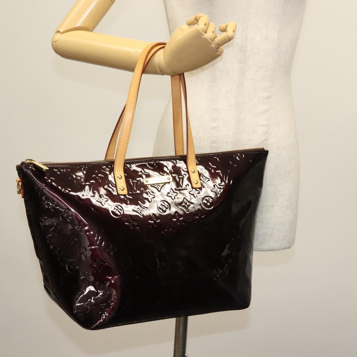 Louis Vuitton Bellevue Handbag Monogram Vernis, PURPLE, PATENT_LEATHER, Tote bag