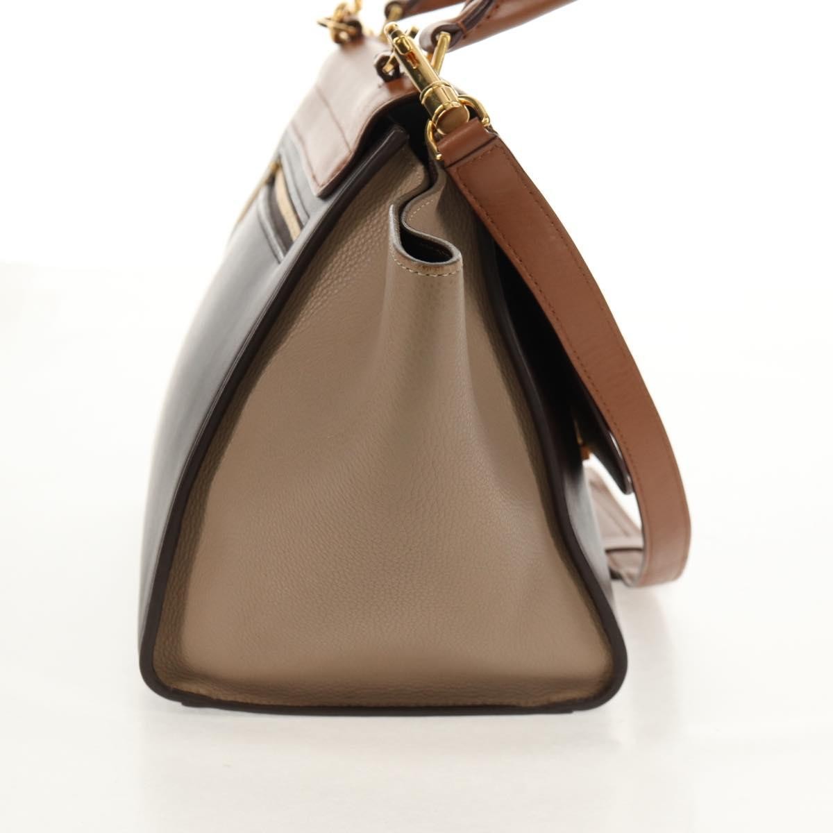 Celine Tricolor Trapeze Bag Leather, MULTICOLOUR, LEATHER, Handbag