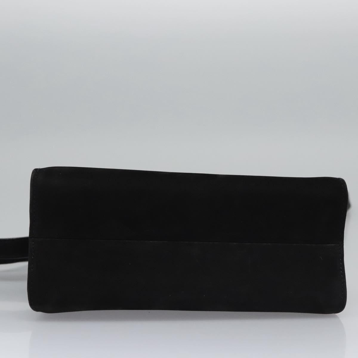 Salvatore Ferragamo Vintage Vara Bow Top Handle Bag Suede, BLACK, SUEDE, Handbag