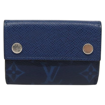 Louis Vuitton Discovery Wallet Monogram Taigarama, BLUE, LEATHER, Wallets