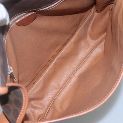 Celine Macadam Shoulder Bag PVC Leather, BROWN, CANVAS, Shoulder bag