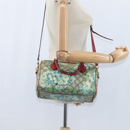 Gucci Convertible Boston Bag Blooms Print GG Coated Canvas, BEIGE, CANVAS, Handbag