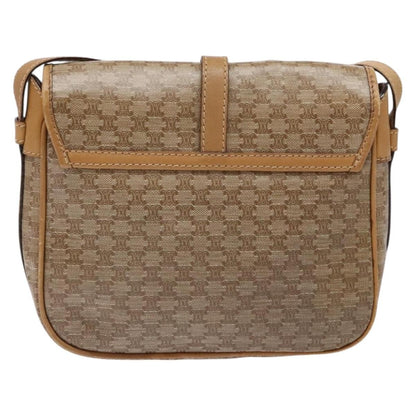 Celine Macadam Shoulder Bag PVC Leather, BEIGE, CANVAS, Shoulder bag