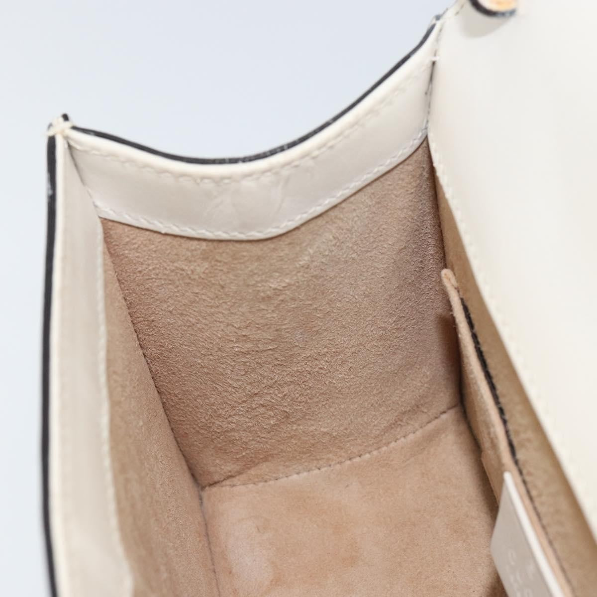 Gucci Sylvie Top Handle Bag Leather, WHITE, LEATHER, Handbag