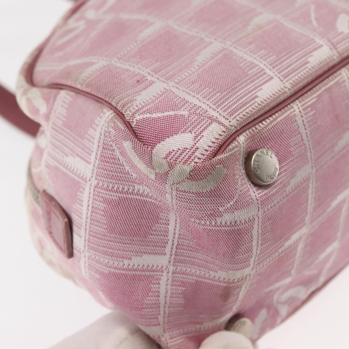 Chanel Travel Line Satchel Nylon, PINK, NYLON, Handbag